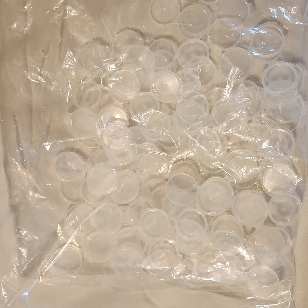 Empty containers with lid attached